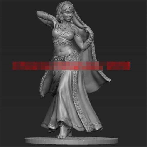 Resin Figure 1/24 Scale Model Kit Beautiful Indian Dancer Assembling Model Resin Kit Colorless Self-Assembled Toy R379