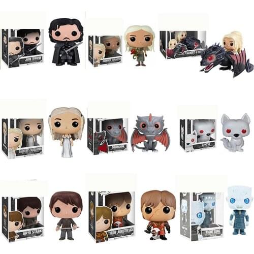 A Song Of Ice And Fire Game of Thrones Snow Daenerys Targaryen Drogon Ghost Tyrion Lannister Action Figure Toys for Children