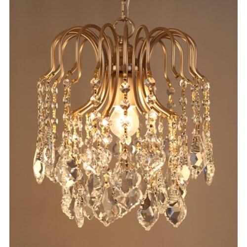 1 pcs Bar industrial lighting crystal chandelier black gold contemporary European Chandeliers dining room bedroom kitchen light