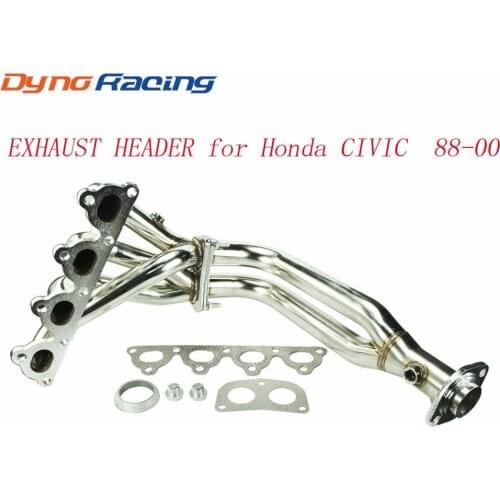 STAINLESS STEEL PIPING HEADER MANIFOLD EXHAUST FOR HONDA CIVIC 88-00 EG EF EK EM EXHAUST HEADER YC100753