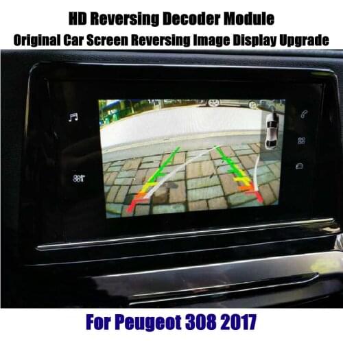 HD Reverse Reversing Parking Camera For Peugeot 308 408 2017-2020 Rear View Rearview Backup Camera Decoder Accessories Alarm