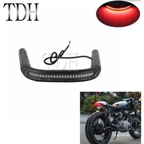 Motorcycle Rear Seat Loop Frame Hoop w/ LED Brake Turn Signal Light Stop Light For Honda Yamaha Ducati Suzuki Cafe Racer