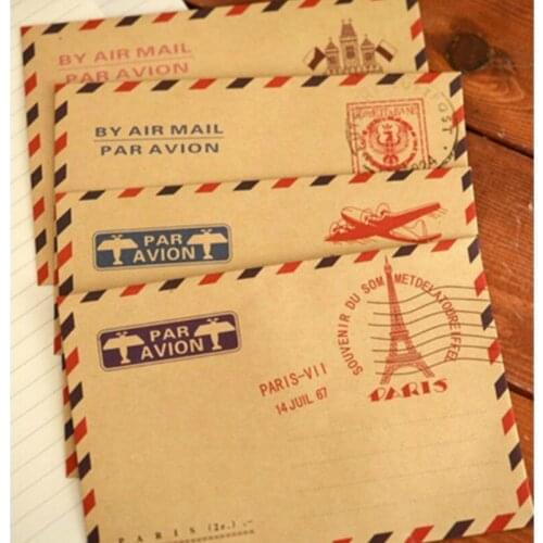 10pcs/set Postcard Letter Stationery Paper Kraft Envelope Vintage Wallet Envelope For Student School Office gift