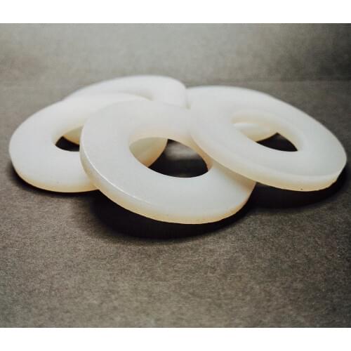 Custom Made 10x Silicone Washer Gaskets Pads 50mm x 25mm x 5mm Sealing Flat Insulated Washer Spacer OD50 ID 25mm