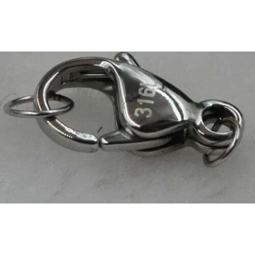 Wholeale 316L stainless steel lobster clasp Q30203