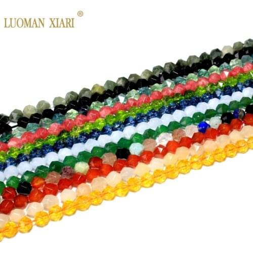 Wholesale AAA+ Faceted Quartz Agates Gem Natural Stone Beads For Jewelry Making DIY Necklace Bracelet 6/8/10mm Strand 15.5