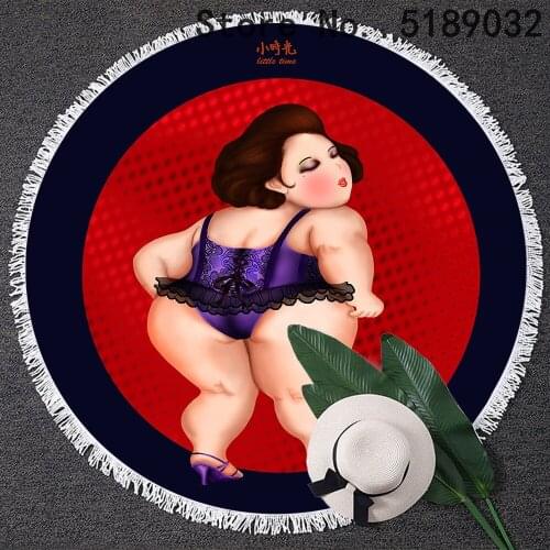 Microfiber Beach Towel 150cm Round Summer Beach Towel 3d Print Sexy Women Bath Towel Girls Yoga Mats Kids Playing Mat Dropship