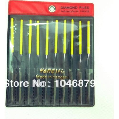 Suitable for grinding alloy diamond file, file section is a triangle, each packet of 10, suitable for manual polishing with
