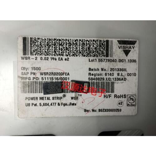 WSR2R0200FEA DALE WSR-2 0.02R 1% 4527 2W VISHAY current sense resistor