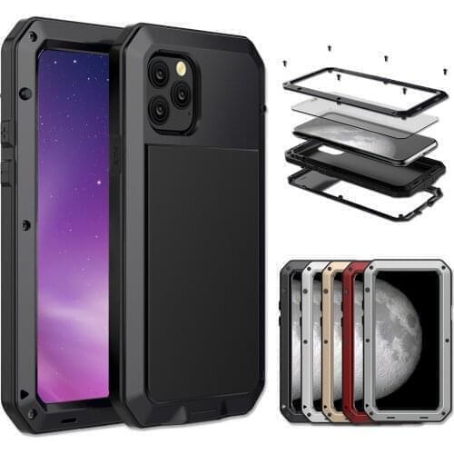 Luxury 360 Full Protect Metal Aluminum Phone Case for iPhone 11 XS MAX XR X 6 6S 7 8 Plus Shockproof Cover For iPhone 11 Pro Max