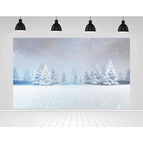 Scopiso Winter Scenic Snow Pine Forest Backdrops Snowfield Falling Snowflake Baby Child Family Photocall Photographic Background