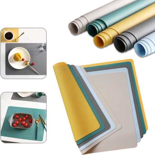 Silicone Placemat Waterproof Table Mat Non Slip Cup Pad Resuable Washable Insulation Mats for Kitchen Dining Table Mats Pads