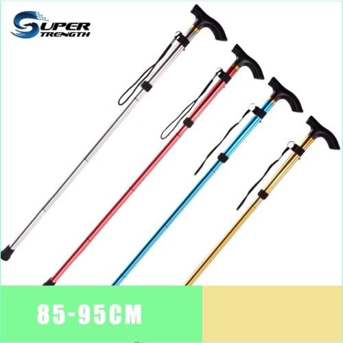 Folding trekking poles Aluminum alloy folding walking stick Trekking cane Non-slip walking stick Old man walking stick