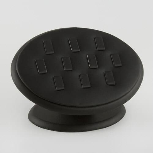 Enlightened Decor Native Oval Leather Black Ring Jewelry Stand (Aydındecor)