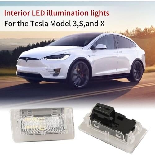 2PCS LED Interior Light Bulbs For Tesla Model 3 Model S Model X Easy Plug Replacement Indoor Trunk Light LED Light (Purple)