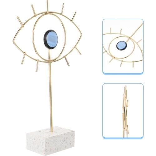 1Pc Household Ironwork Ornament Eye Model Craftwork Adornment for Hotel Desktop frame background ironwork decorative