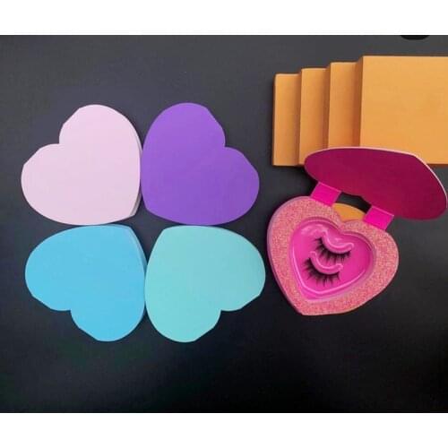 NewEyelash Packaging Box Fashion Empty Heterosexual Eyelash Case Makeup Heart Shape Lashes Case False Eyelashes Storage Box