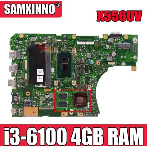 X556UV i3-6100 CPU 4GB RAM GT930MX Mainboard REV3.1 For ASUS X556UV X556UQK X556UR X556UQX556UJ Laptop Motherboard Tested
