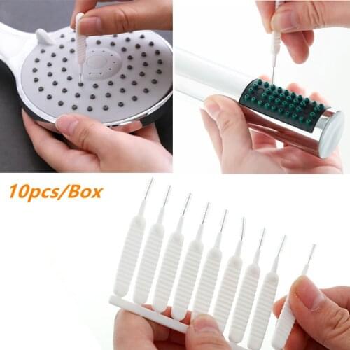 10pcs/set Shower Head Cleaning Brush Household Anti-clogging Small Brush Pore Gap Cleaning Brush For Bathroom Toilet Phone Hole