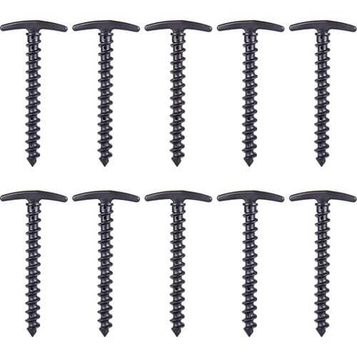 10pcs Outdoor Camping Peg Ground Nails Screw Stakes Hiking Tent Stakes Pins