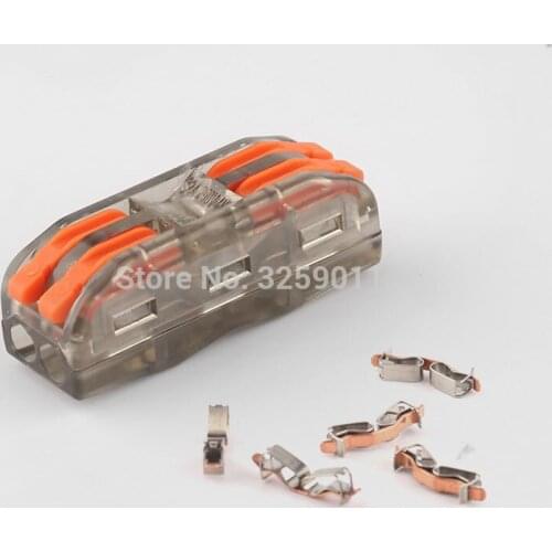 10PCS Wire Connector Lever Terminal Block 4 Pin Universal Connectors Terminals 400V 28-12AWG 32A 222-412