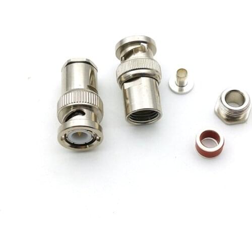 20pcs BNC Clamp Plug adap[ter for LMR195 RG58,RG142,KSR195 coaxial cable