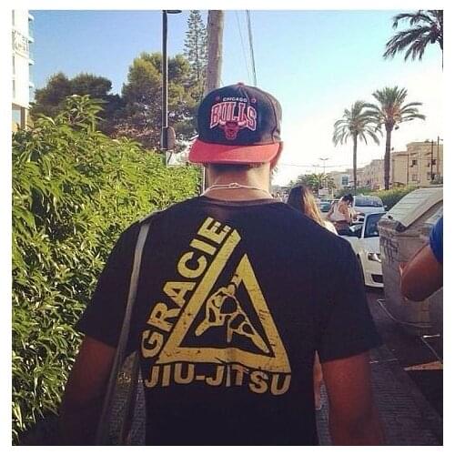 2019 Summer Round Neck manS Tee Shirts Funny T-Shirt man New Gracie Jiu-Jitsu Classic Academy Logo Printing T shirt