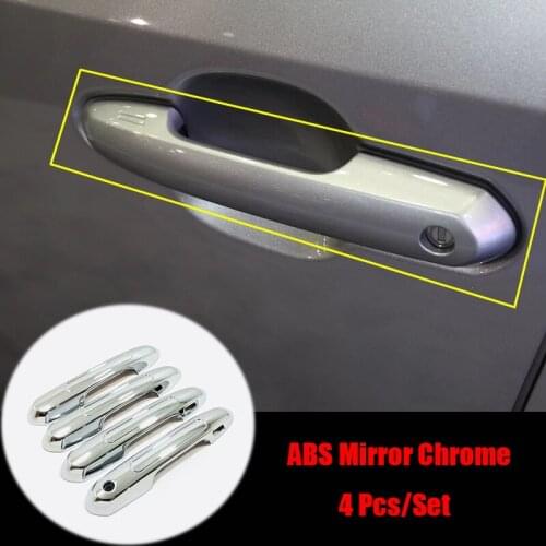 ABS Chrome style For Toyota RAV4 2019 2020 accessories Car door protector Handle Decoration Cover Trim Sticker Car Styling 4pcs