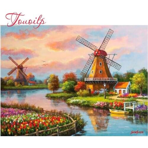 TOUOILP 5D Full DIY 5d Diamond painting"Windmill"patterns bead Cross Stitch Rhinestone Embroidery Mosaic Hindu god,decor home