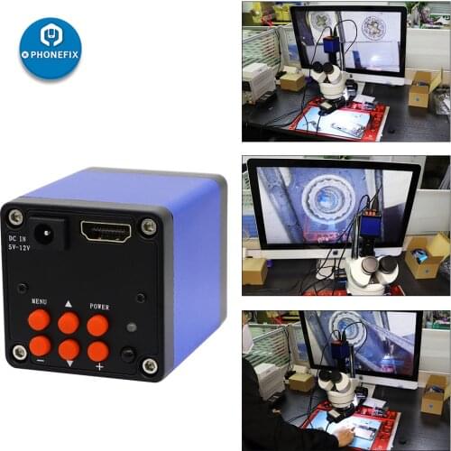 Microscope HD Camera 2.0MP HDMI 1080P Digital Video C-mount for Phone PCB Soldering Repair CMOS Digital Camera Magnifier