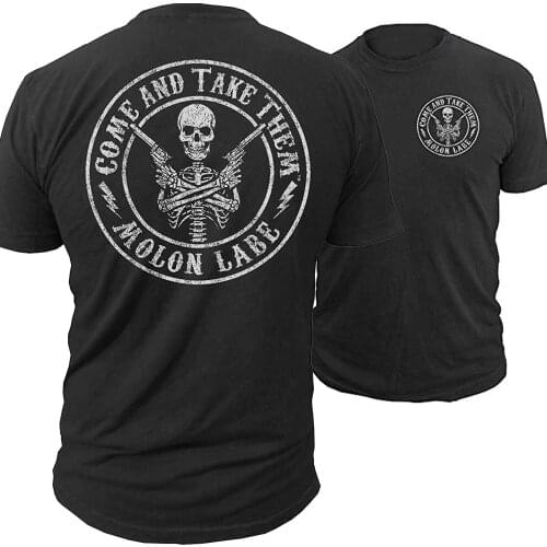 Come And Take Them Skull Gun 2nd Amendment T-Shirt. Summer Cotton O-Neck Short Sleeve Mens T Shirt New S-3XL