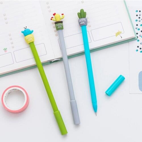 DL 0.5mm needle pen stationery creative Korea cactus pen other students Learning appliance ball point and office supplies