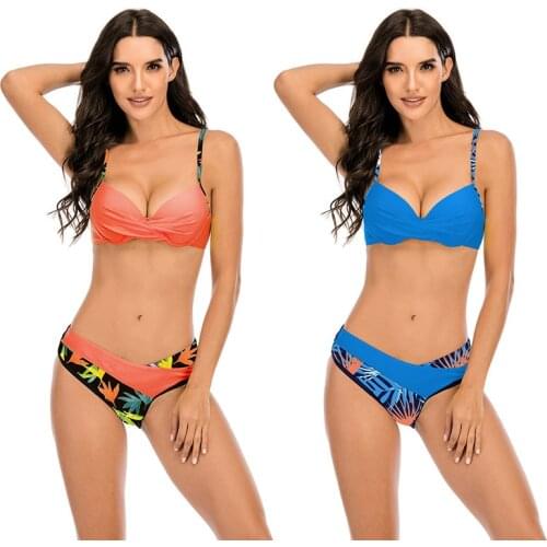 Women Push Up Bikini Set Sexy Bikinis Two Piece Swimwear Swimsuit Plus Size Europe Female Swimming Suit Beach Bathing Suit S~XXL