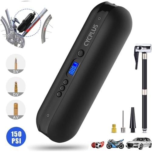 Electric Bicycle Pump For Cycling Bike Accesories Multifunction 150PSI Mini Air Bicycle Car Tyre Inflator High Pressure Pump