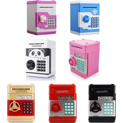 Electronic Piggy Bank ATM Password Money Box Cash Coin Saving Safe Auto Scroll