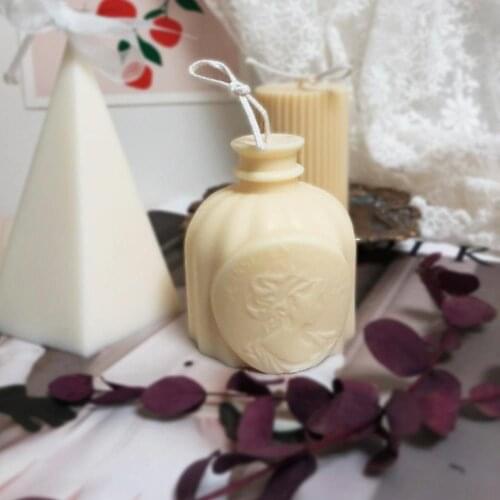 3D Perfume Bottle Shape Candle Mold Party Decor Candles Silica Aromatherapy Fragrant Mould Wax Making Tool