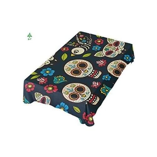 Halloween Mexican Skull Tablecloth Kitchen Dinner Party Tablecloth Decoration