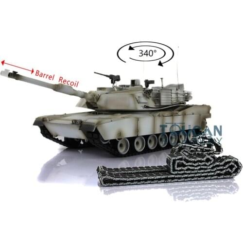 Heng Long RC Tank 1/16 7.0 Abrams RTR 3918 Metal Tracks W/ Rubber Barrel Recoil TH17835-SMT4