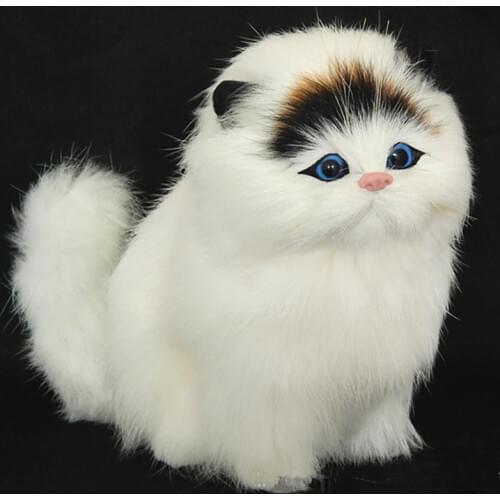 21cm Lovely Electric Simulation Stuffed Plush Cat Toys Soft Sounding Cute Plush Cat Doll Toys for Kids Funny Birthday Gift