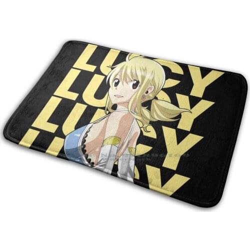Classic Fairy Tail Fantasy Manga Character Lucy Heartfilia Mat Rug Carpet Anti-Slip Bedroom Entrance Door Mat Fairy Tail
