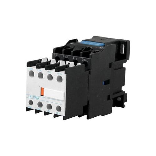 LA1-DN22C 110V Coil 660V Ui 3 Poles 1NC 3 NO AC Contactor Black