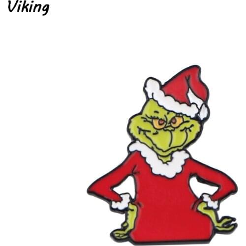 G1622 Cartoon Monster Brooch Metal badge Women and Men Enamel Pins Clothes Brooches Shirt Collar Pin Gifts