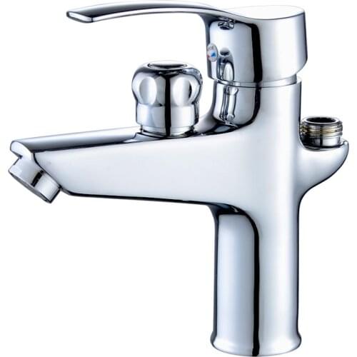 Bathroom Basin Faucet Set Deck Mounted Sink Mixer with Shower Head Toilet Water Wash Basin Tap Cold Hot Water Mixing Valve Tap