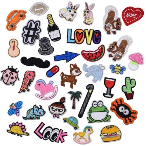 2021 New Cloth Sticker Small Children Ragged Clothes Patch Cartoon Computer Embroidery Chapter