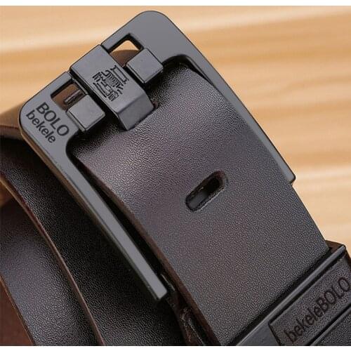 Famous Brand Design Black Pin Bucklet Belt Men Geuine Leather Cowskin High Quality Waist Straps Male Belts Business Waistband