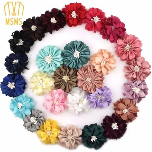 Lovely Hairpin 2 inch Polyester Fabric Flower Accessories for Girl & Women