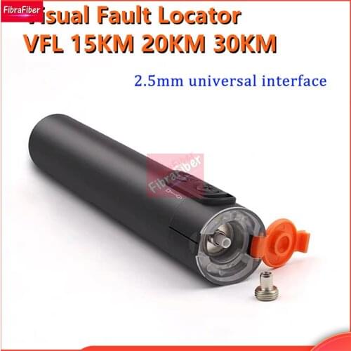 2020 lithium battery OEM FTTH Visual Fault Locator VFL 15KM 20KM 30KM rechargeable laser source VFL