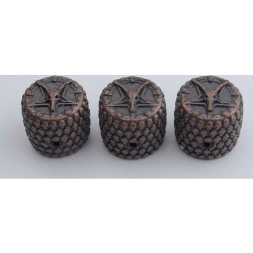 3 Pcs Electric Guitar And Bass Tone Antelope horn pattern Electronic Control Bronze/ Silver Grey Knobs Cap