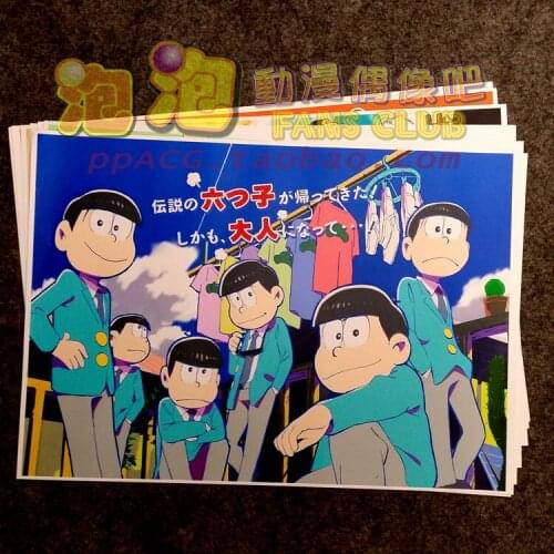 8Pcs Matsuno Osomatsu Matsuno Karamatsu Picture Posters Figures Poster 42x29cm Toys for Wall Home Decoration Kids Adult Gift