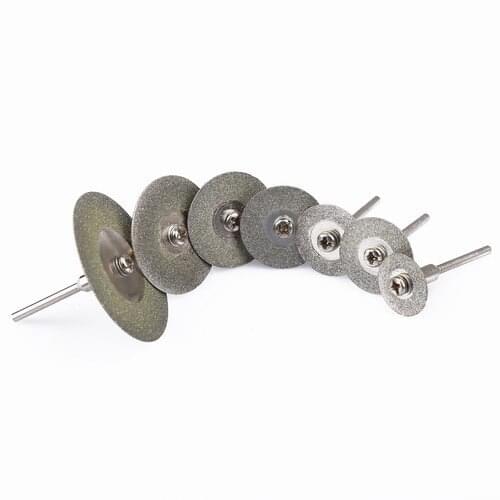 10PCS/SET Diamond Cutting Discs for Drill Electric Grinder Cut Wheel Saw Blades for Dremel Rotary Tool with 1/8" (3mm) Mandrel